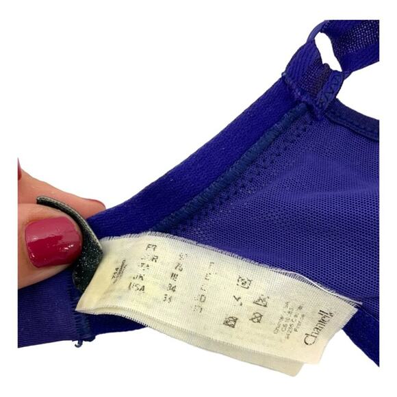 Chantelle Aeria Lightweight Full Coverage Convertible Bra Blue Size 34D - Picture 6 of 9